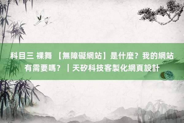 科目三 裸舞 【無障礙網站】是什麼？我的網站有需要嗎？｜天矽科技客製化網頁設計