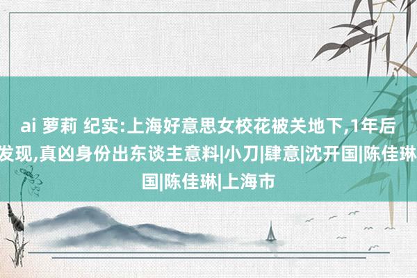 ai 萝莉 纪实:上海好意思女校花被关地下,1年后被同学发现,真凶身份出东谈主意料|小刀|肆意|沈开国|陈佳琳|上海市